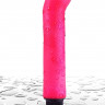Ярко-розовый вибромассажер с загнутым кончиком XL G-Spot Softees - 16,2 см.