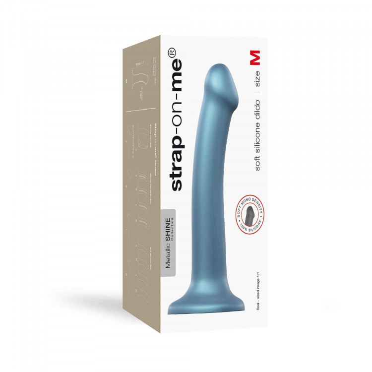 Голубой фаллоимитатор Mono Density Dildo Size M - 16 см.