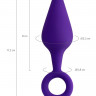Фиолетовая анальная втулка с ограничительным колечком - 11,5 см.