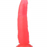 Розовый фаллоимитатор без мошонки с присоской - 17 см.