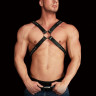 Черная мужская портупея Adonis High Halter
