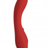 Красный вибратор с движущимся шариком Eva - 21 см.