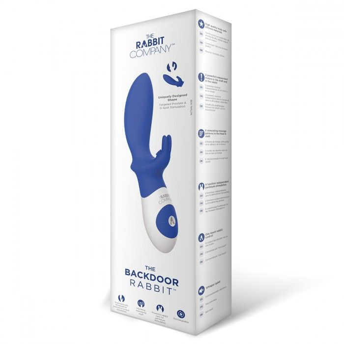 Синий вибратор для стимуляции простаты BACKDOOR RABBIT 