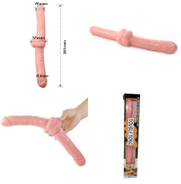 Двусторонний фаллоимитатор Double Dong - 38,1 см.