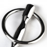 Серебристый уретральный плаг елочка с кольцом с основании Metal - 10,5 см.