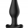 Черная анальная вибропробка Carl с пультом - 16,4 см.