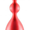 Красный анальный вибростимулятор-елочка - 13 см.