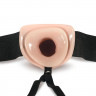 Телесный фаллопротез на черных эластичных ремнях 7 Inch Hollow Strap On - 17 см. Телесный фаллопротез на черных эластичных ремнях 7 Inch Hollow Strap On - 17 см.