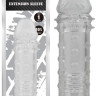 Прозрачная реалистичная насадка на пенис Extra Texture Sleeve - 16,2 см.