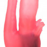 Двойной анально-вагинальный вибромассажёр с лепестками - 17 см.