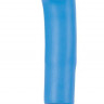 Синий вибратор с ребристой головкой PURE 8 G-SPOT BLUE - 20 см.