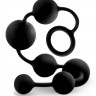 Черная анальная цепочка Black Anal Beads - 40,6 см.