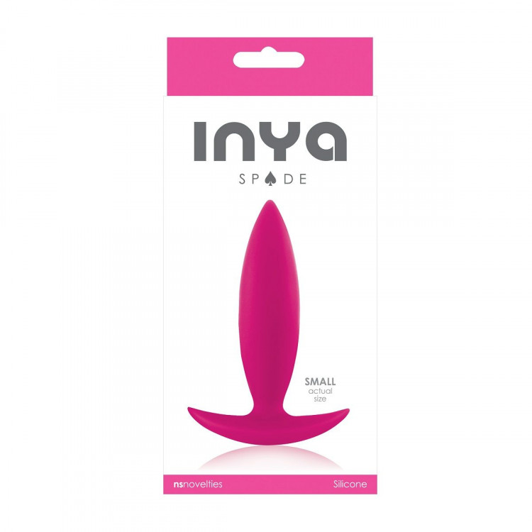 Розовая анальная пробка для ношения INYA Spades Small - 10,2 см.
