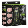 Набор из 3 мастурбаторов и вибропули 3-Pack Self-Lubricating Vibrating Stroker Sleeve Kit Набор из 3 мастурбаторов и вибропули 3-Pack Self-Lubricating Vibrating Stroker Sleeve Kit