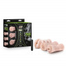 Набор из 3 мастурбаторов и вибропули 3-Pack Self-Lubricating Vibrating Stroker Sleeve Kit Набор из 3 мастурбаторов и вибропули 3-Pack Self-Lubricating Vibrating Stroker Sleeve Kit