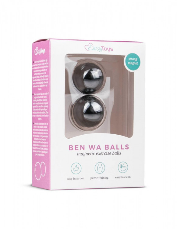 Темно-серые вагинальные шарики без сцепки Ben Wa Balls