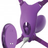 Фиолетовый пояс с вибровкладкой Ultimate G-Spot Butterfly Strap-On