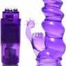 Фиолетовая виброракета с насадкой-кроликом Ribbed Rabbit Vibrator - 21,6 см. Фиолетовая виброракета с насадкой-кроликом Ribbed Rabbit Vibrator - 21,6 см.