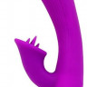 Фиолетовый рельефный вибратор-кролик QUEJOY - 25 см.