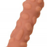 Телесная насадка на фаллос с крупными бугорками Extreme Sleeve 011 L-size - 16,4 см.