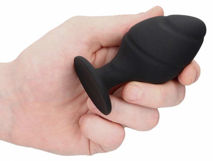 Набор из 3 черных анальных пробок Swirled Butt Plug Set