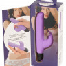 Сиреневый мини-вибратор с клиторальным отростком Mini Rabbit - 15,3 см.