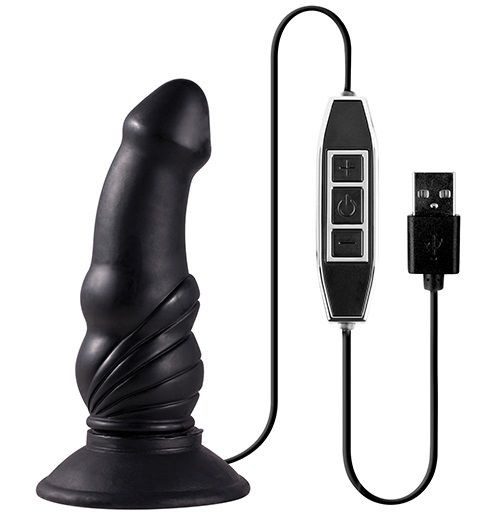 Анальная вибропробка, работающая от USB, MENZSTUFF SPINDLE 10FUNCTION BUTT PLUG