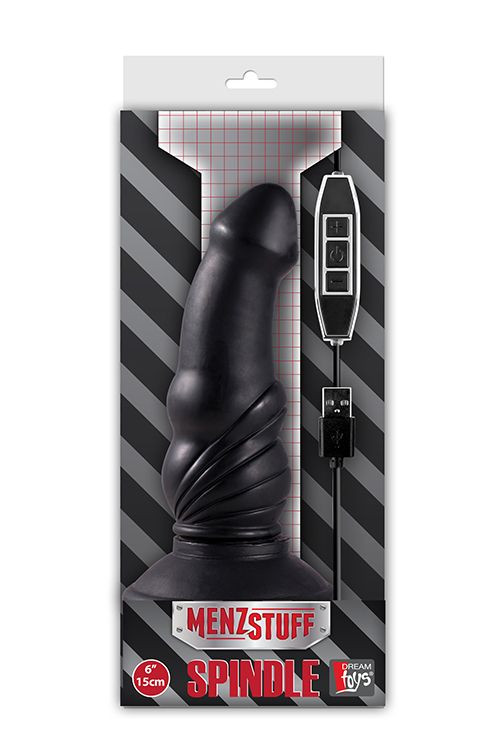 Анальная вибропробка, работающая от USB, MENZSTUFF SPINDLE 10FUNCTION BUTT PLUG