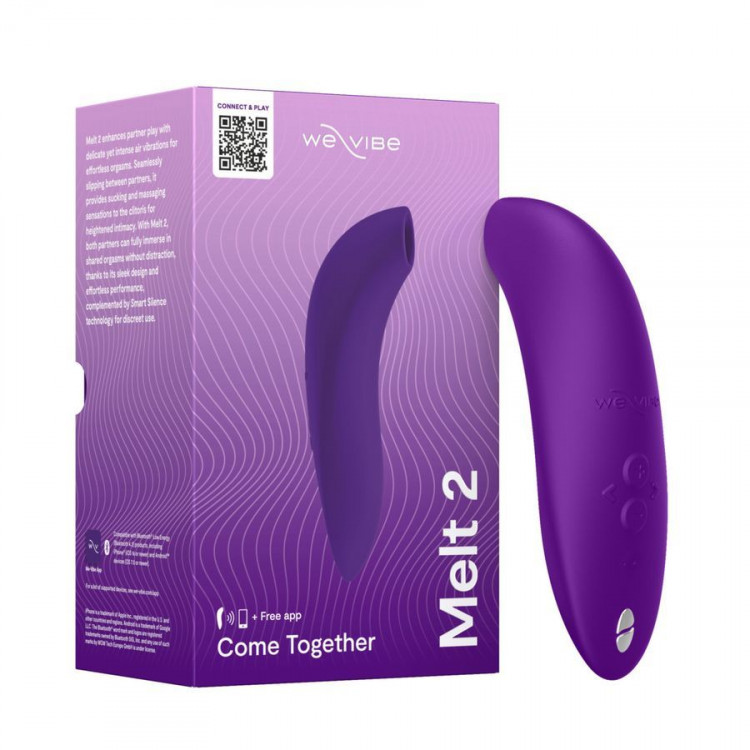 Фиолетовый бесконтактный клиторальный стимулятор We-Vibe Melt 2