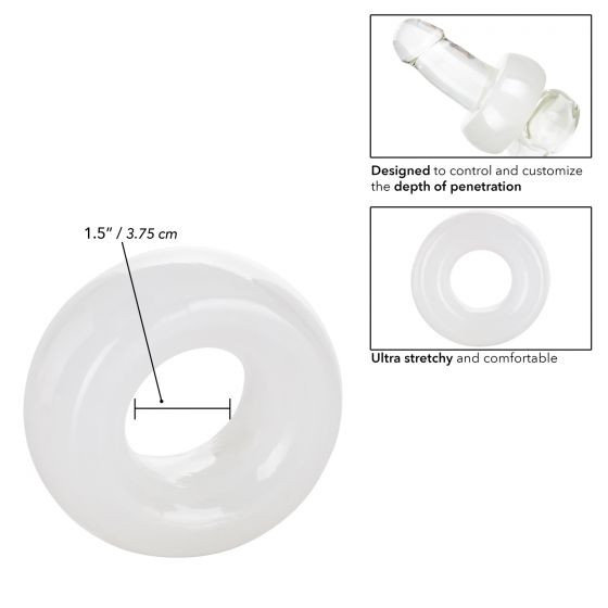 Прозрачное гладкое эрекционное кольцо Stopper Ring
