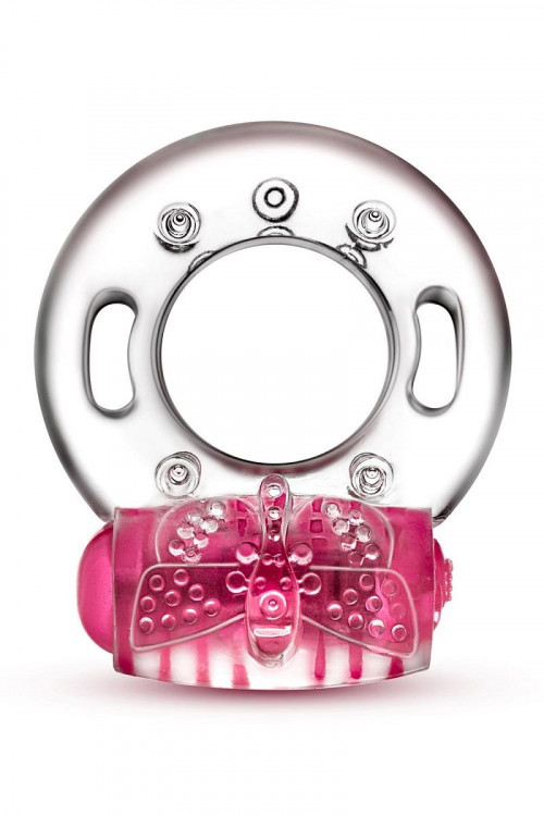 Розовое эрекционное виброкольцо Arouser Vibrating C-Ring