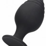Набор из 3 черных анальных пробок Rippled Butt Plug Set