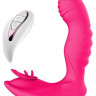 Ярко-розовый вибратор Mermaid с пультом ДУ