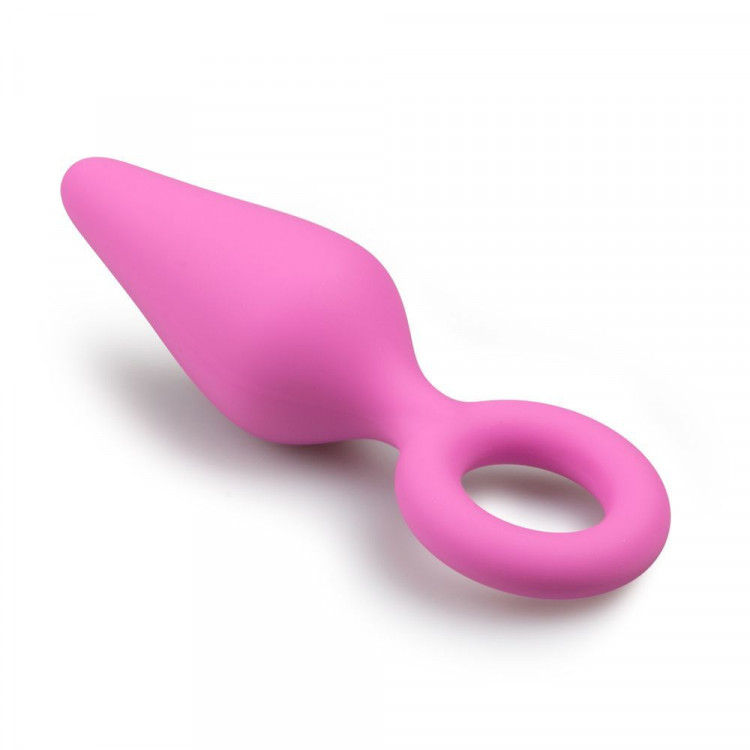 Розовая анальная пробка Pointy Plug - 12 см.