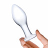 Прозрачная округлая анальная пробка Classic Glass Butt Plug - 10 см. Прозрачная округлая анальная пробка Classic Glass Butt Plug - 10 см.