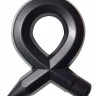 Чёрное силиконовое эрекционное кольцо RINGS LIQUID SILICONE