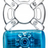 Синее эрекционное виброкольцо Pleaser Rechargeable C-Ring