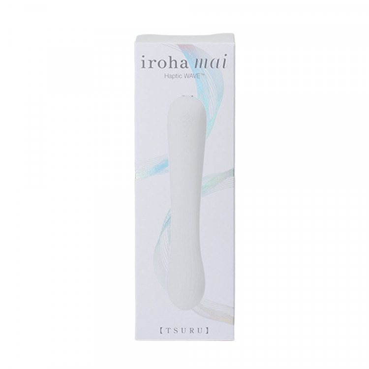 Белый вибратор Iroha Mai Tsuru - 17,4 см.