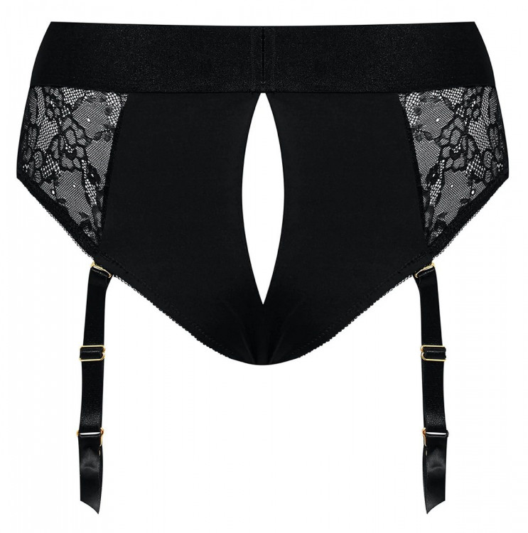 Черные трусики для насадок Diva Lingerie Harness - size L