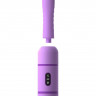 Фиолетовый автоматический вибромассажер с функцией поступательных движений Love Thrust-Her