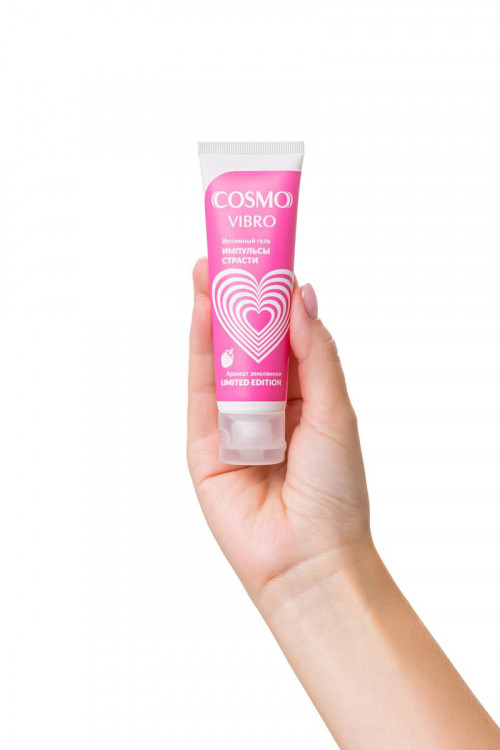 Возбуждающий гель на водно-силиконовой основе Cosmo Vibro с ароматом земляники - 50 гр.