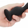 Черная анальная пробка Wave Butt Plug - 11,3 см.
