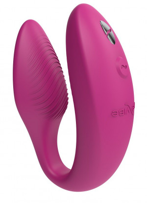 Розовый U-образный вибратор для пар We-Vibe Sync 2