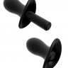 Черные трусики Remote Lace Peek-a-Boo XL-XXL с вибрацией и анальным стимулятором