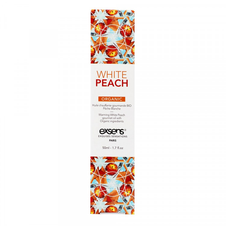 Разогревающее массажное масло Gourmet White Peach Organic с органическими ингредиентами - 50 мл.