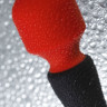 Черно-красный двусторонний вибромассажер Black Red - 21 см.