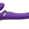 Фиолетовый безремневой вибрострапон Vibrating Bendable Strap-On - size L