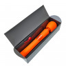 Оранжевый вибромассажер Vim Vibrating Wand - 31,3 см.