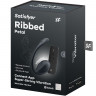 Черное виброяйцо Ribbed Petal с пультом ДУ