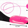Розовое виброяйцо Play Ball с пультом управления и фиксацией
